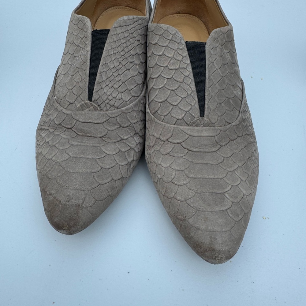 Poppy Barley Smoke Grey Python Flats